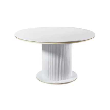 Aqua eettafel rond 130cm wit-goud