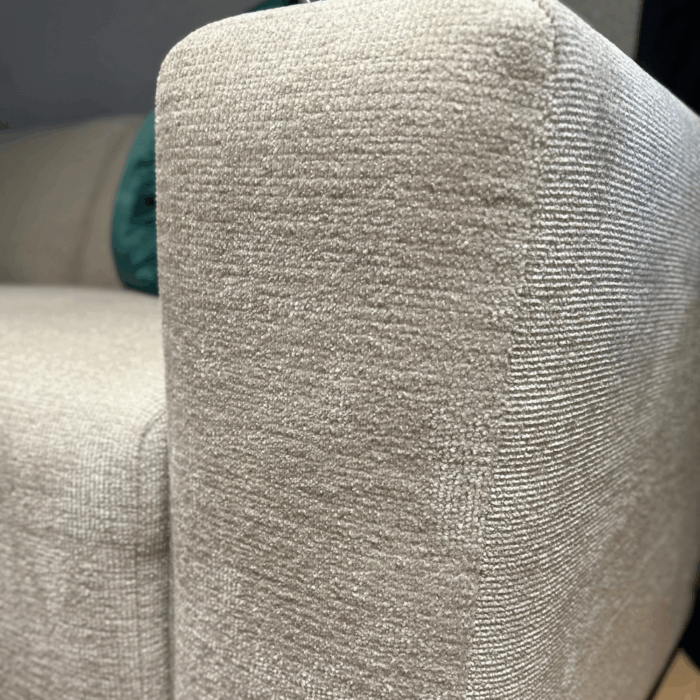Detailopname van de stof van bankstel Memo – structuur en kleur