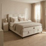 Hugga XS bed met hoofdbord in slaapkamer