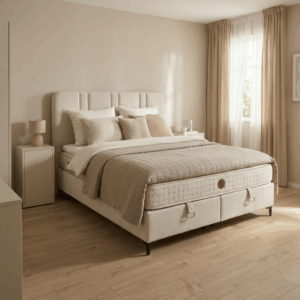 Hugga XS bed met hoofdbord in slaapkamer